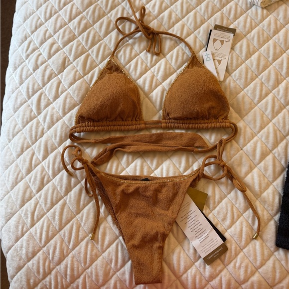 Vix Other - Women's Triangle String Bikini - Brown by VIX SWIMWEAR